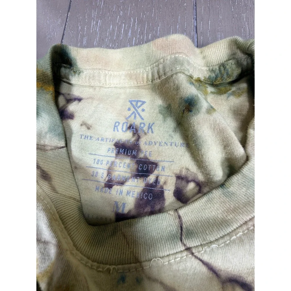 Roark T-Shirt CUSTOM Medium Green Tie Dye Bengkel Motor Jakarta Graphic
